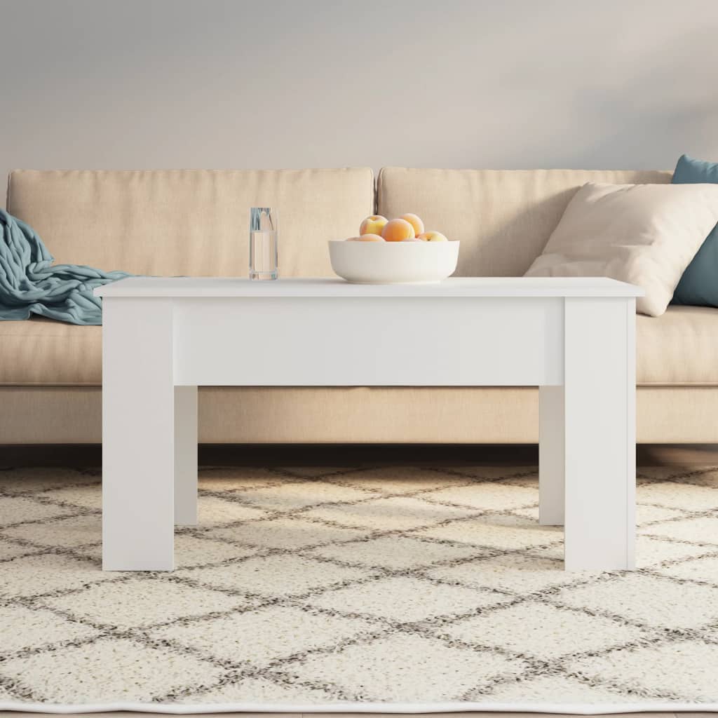 Couchtisch Weiß 101x49x52 cm Holzwerkstoff