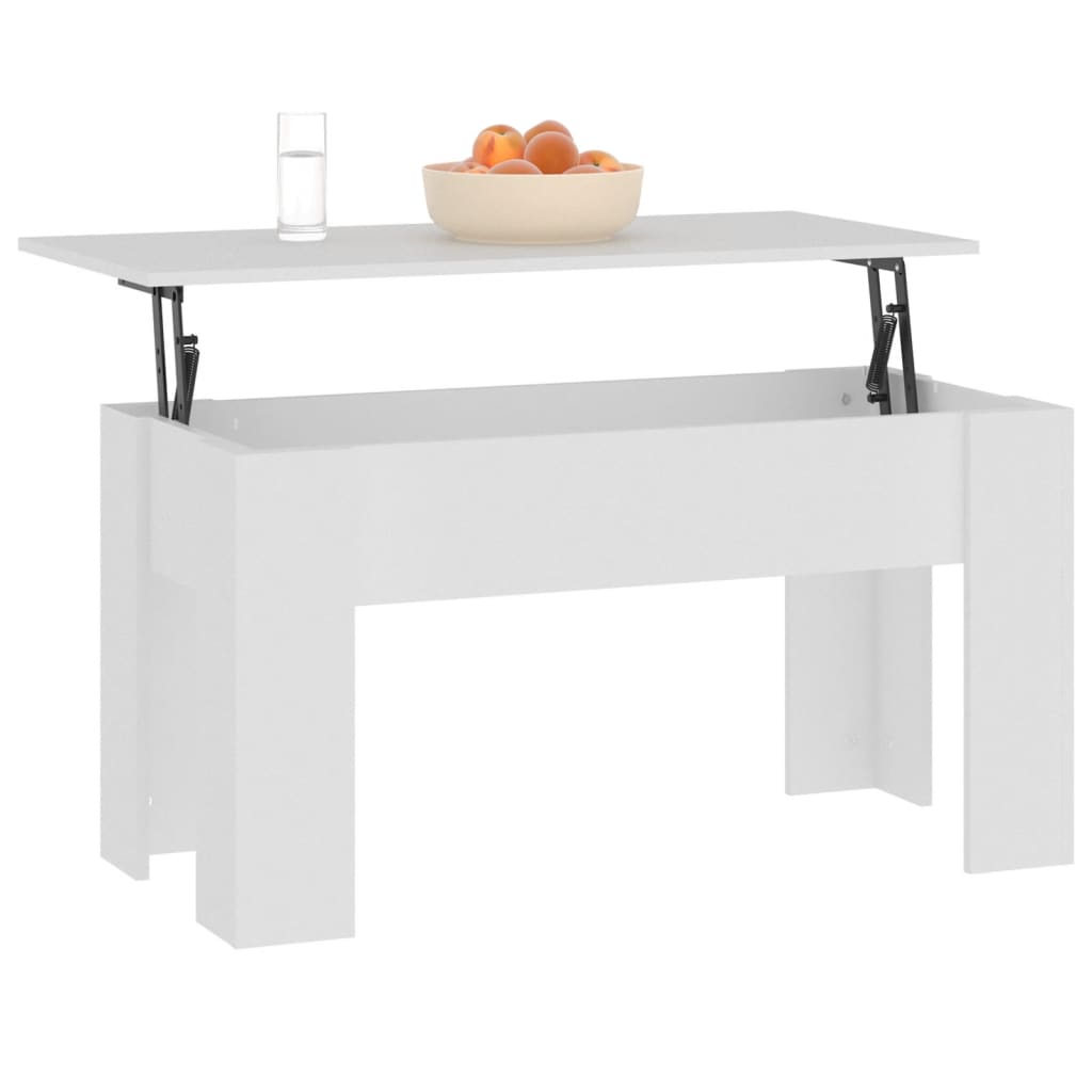 Couchtisch Weiß 101x49x52 cm Holzwerkstoff