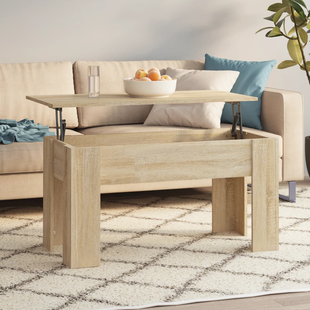 Couchtisch Weiß 101x49x52 cm Holzwerkstoff