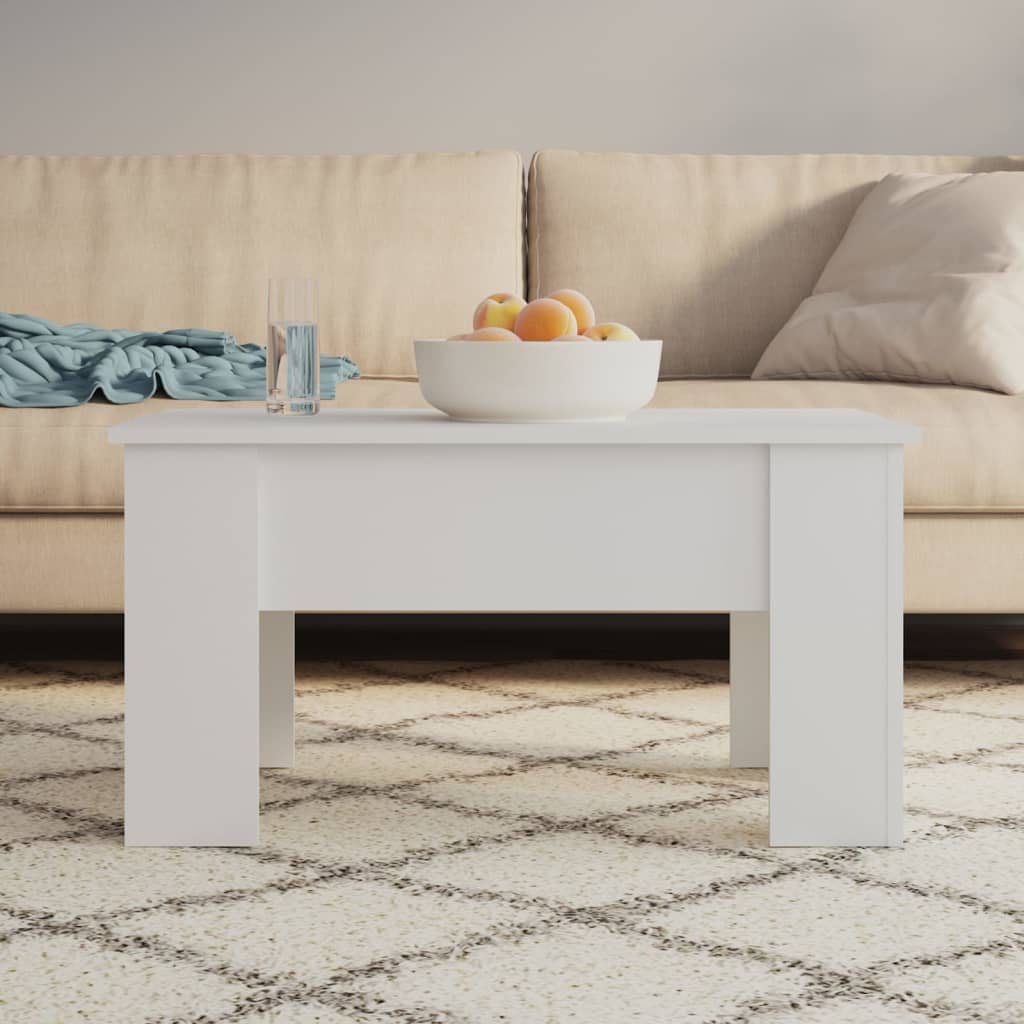 Couchtisch Weiß 101x49x52 cm Holzwerkstoff