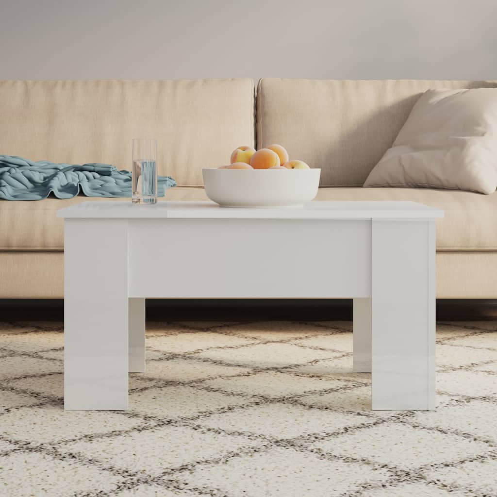 Couchtisch Weiß 101x49x52 cm Holzwerkstoff