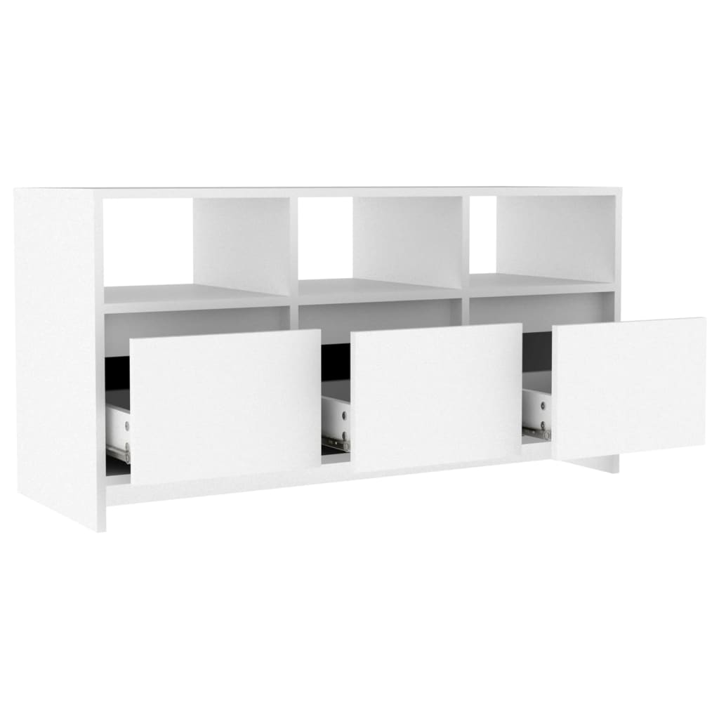 TV-Schrank Weiß 102x37,5x52,5 cm Holzwerkstoff