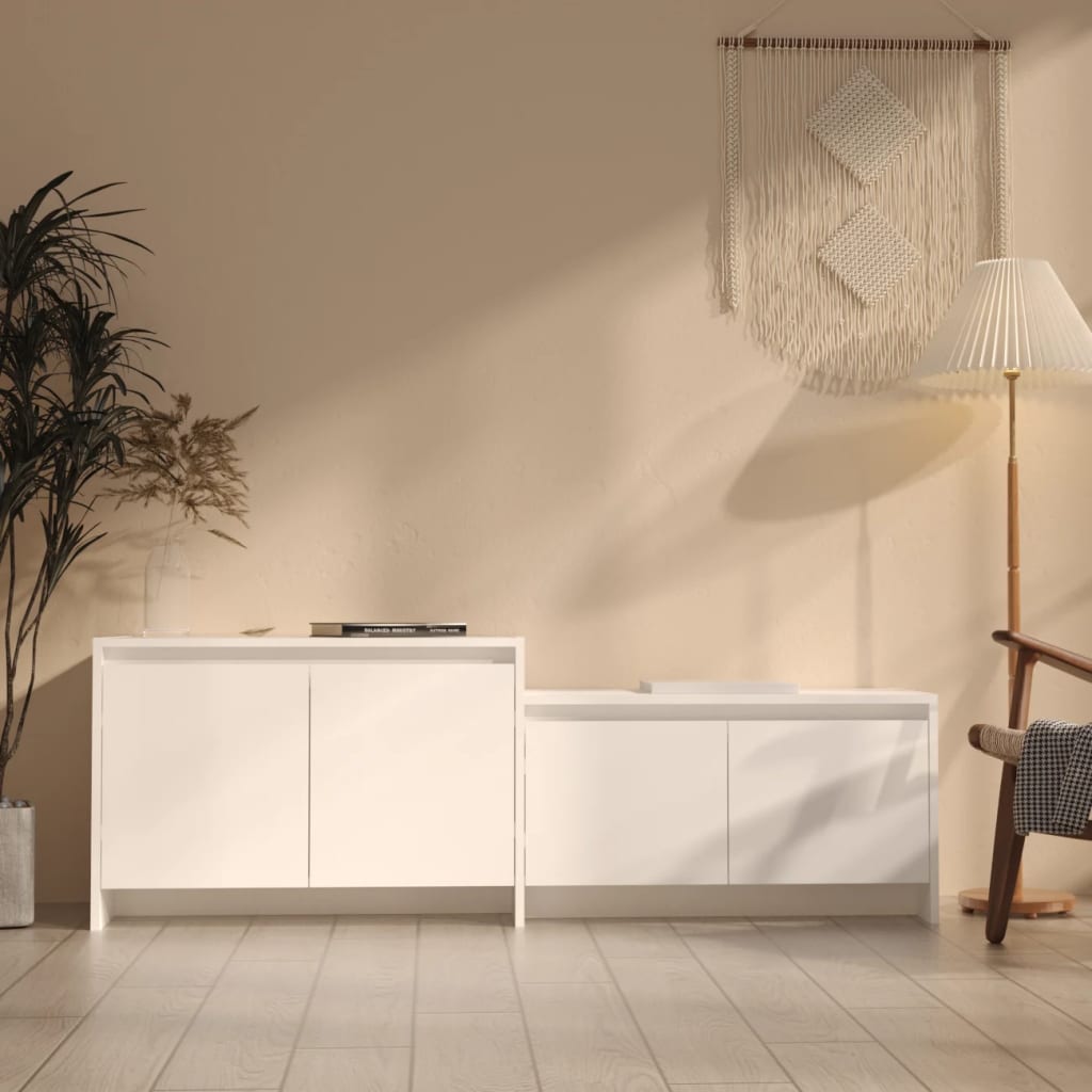 TV-Schrank Weiß 146,5x35x50 cm Holzwerkstoff