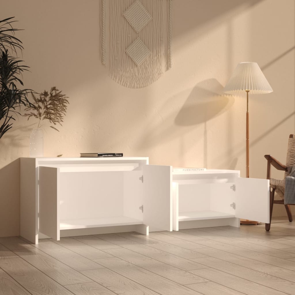 TV-Schrank Weiß 146,5x35x50 cm Holzwerkstoff