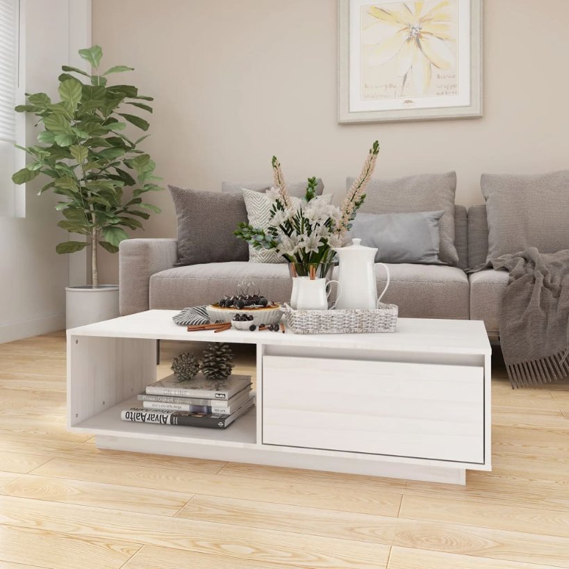 Couchtisch 110x50x33,5 cm Massivholz Kiefer