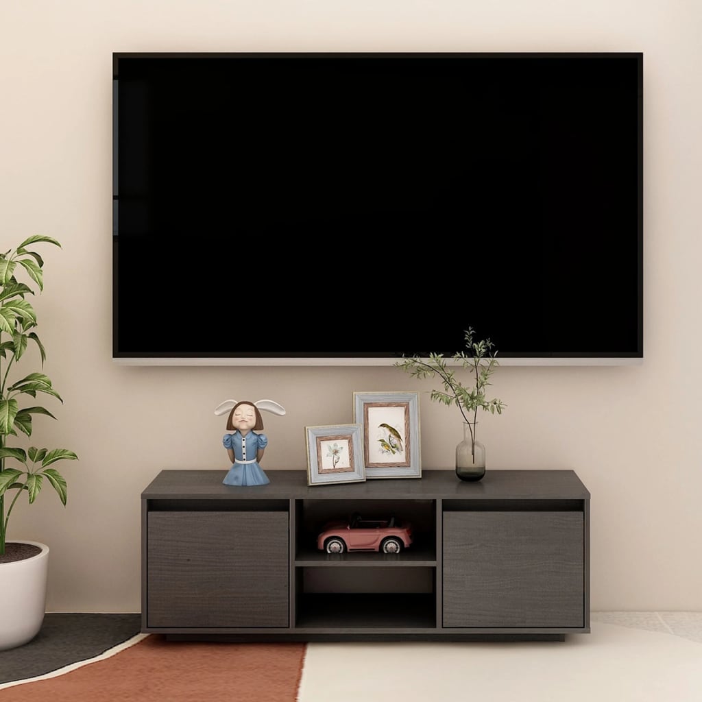 TV-Schrank 110x30x40 cm Massivholz Kiefer