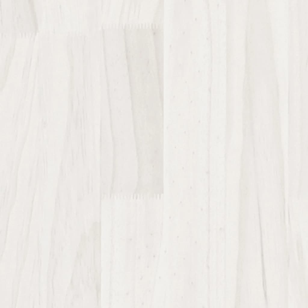 Pflanzkübel Weiß 200x50x70 cm Massivholz Kiefer