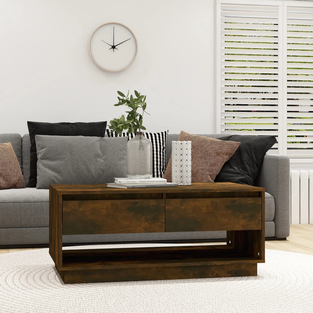 Couchtisch Weiß 102,5x55x44 cm Holzwerkstoff