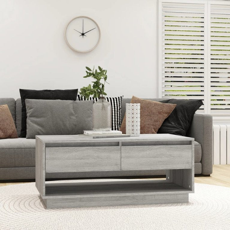 Couchtisch Weiß 102,5x55x44 cm Holzwerkstoff