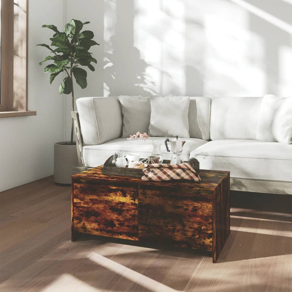 Couchtisch Weiß 90x50x41,5 cm Holzwerkstoff