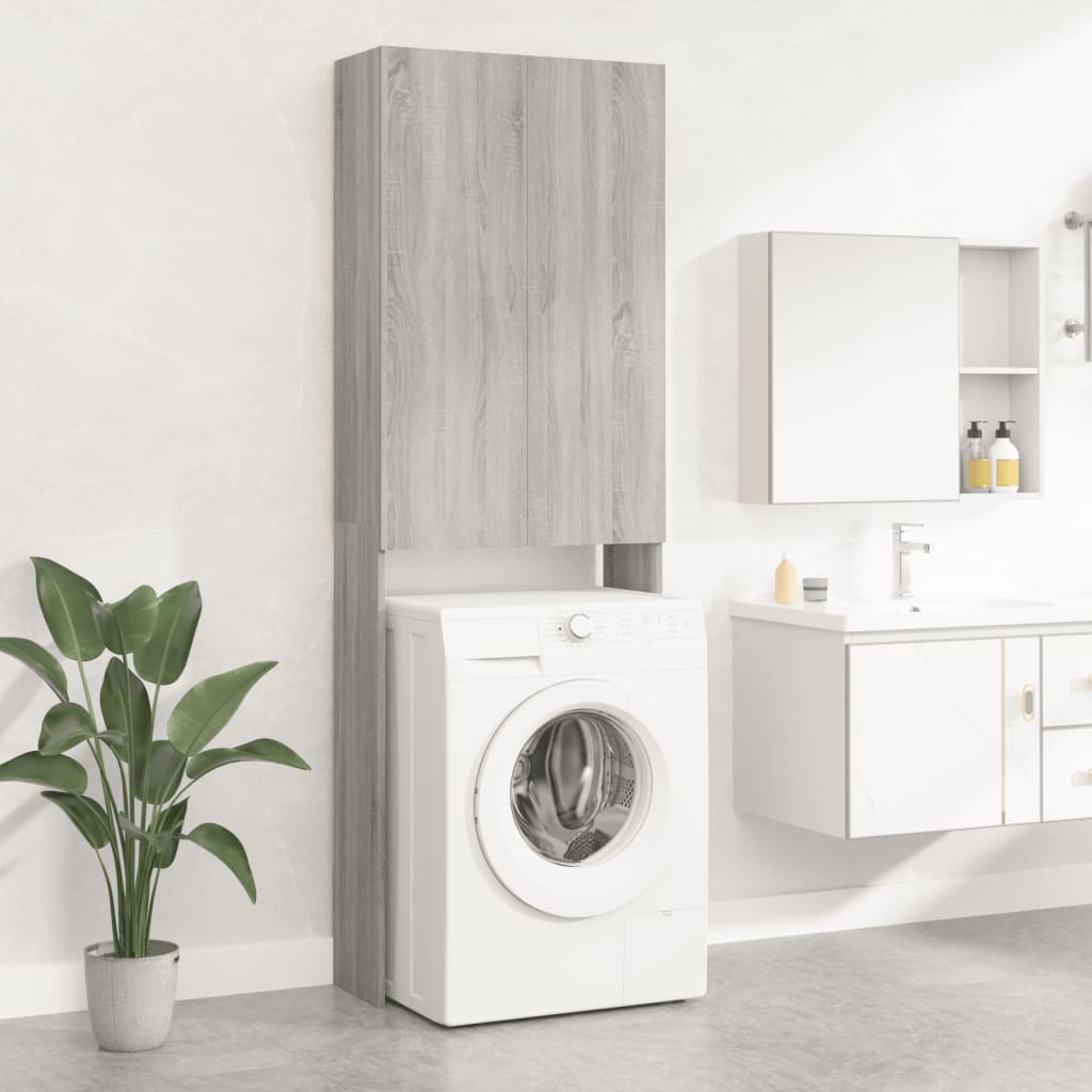 Waschmaschinenschrank Weiß 64x25,5x190 cm