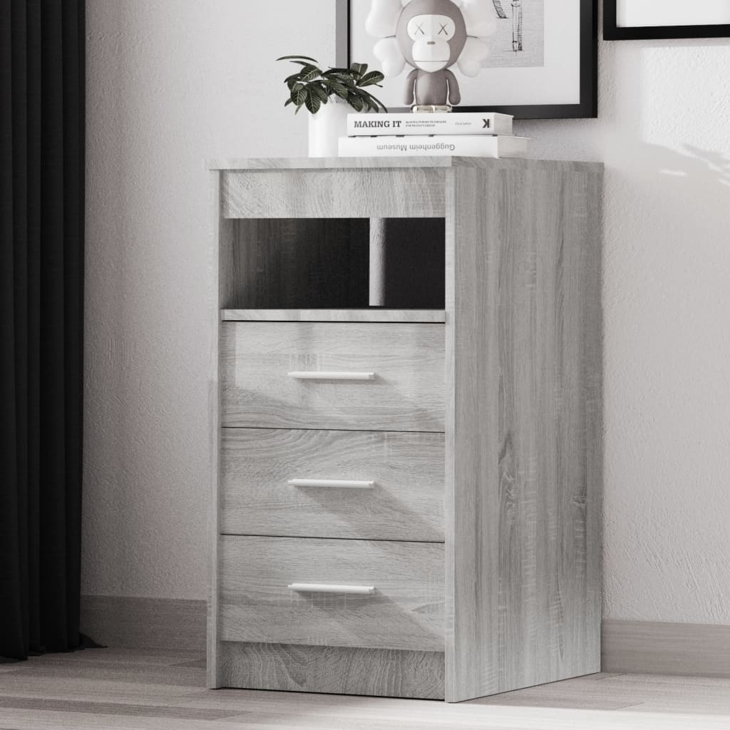 Sideboard mit Schubladen Weiß 40x50x76 cm Holzwerkstoff