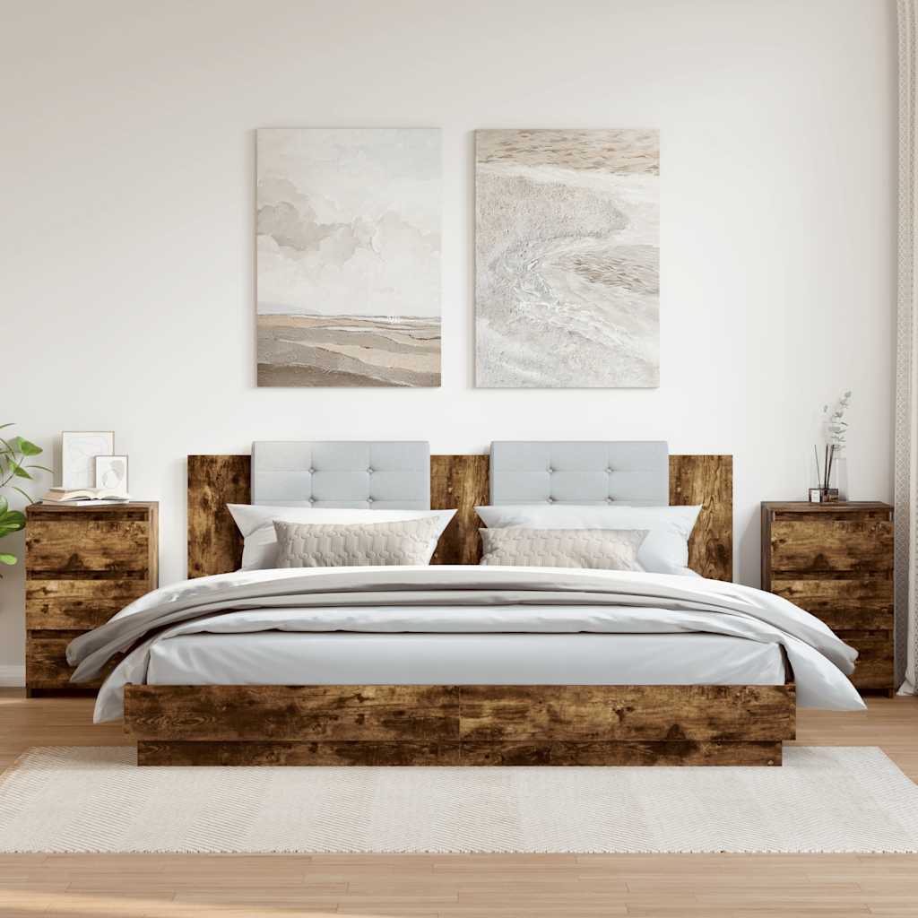 Nachttisch Weiß 40x35x62,5 cm Holzwerkstoff