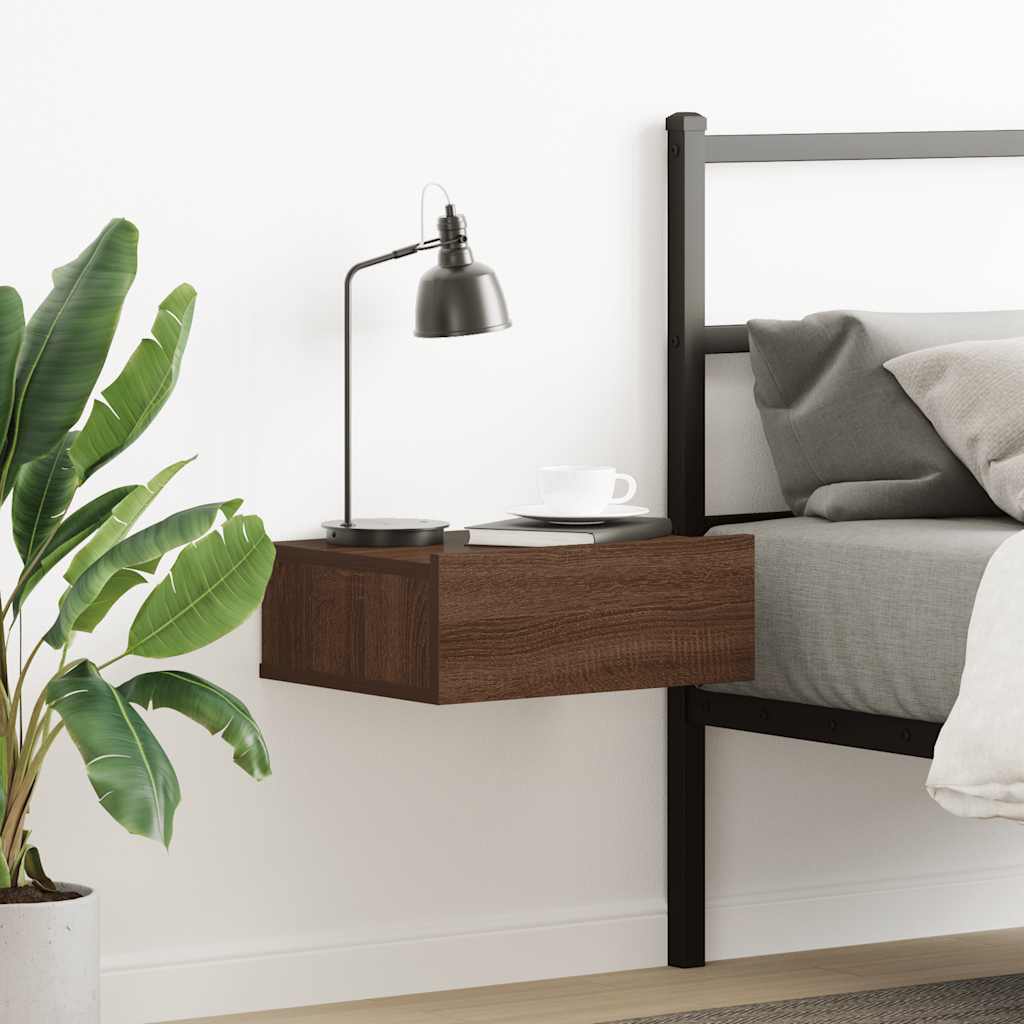 vidaXL Hängender Nachttisch Weiß 40x30x15 cm Holzwerkstoff