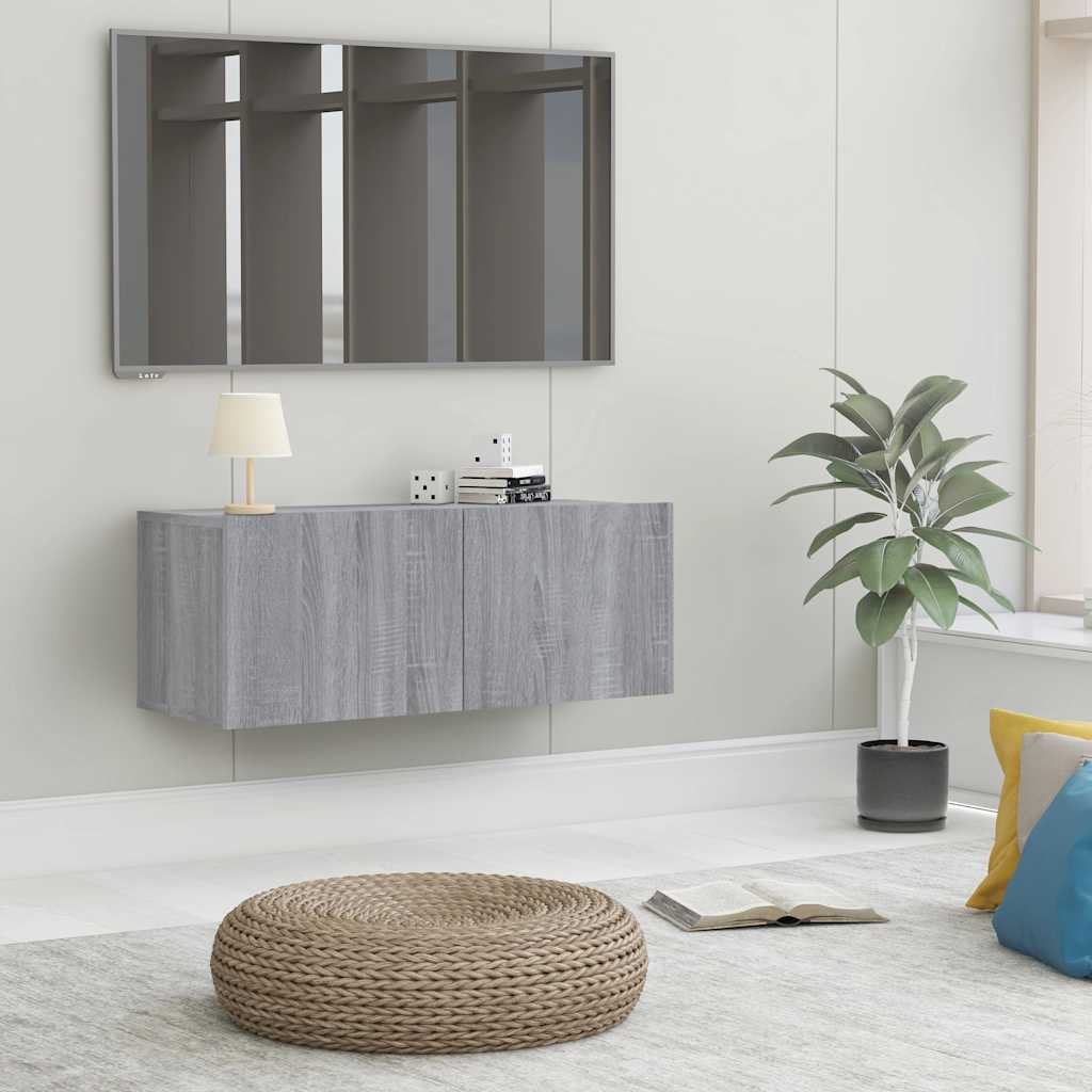 TV-Schränke 2 Stk. Weiß 80x30x30 cm Holzwerkstoff