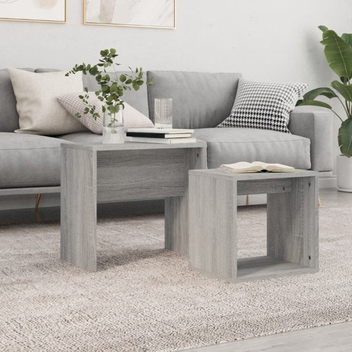 Couchtisch-Set Weiß 48x30x45 cm Holzwerkstoff