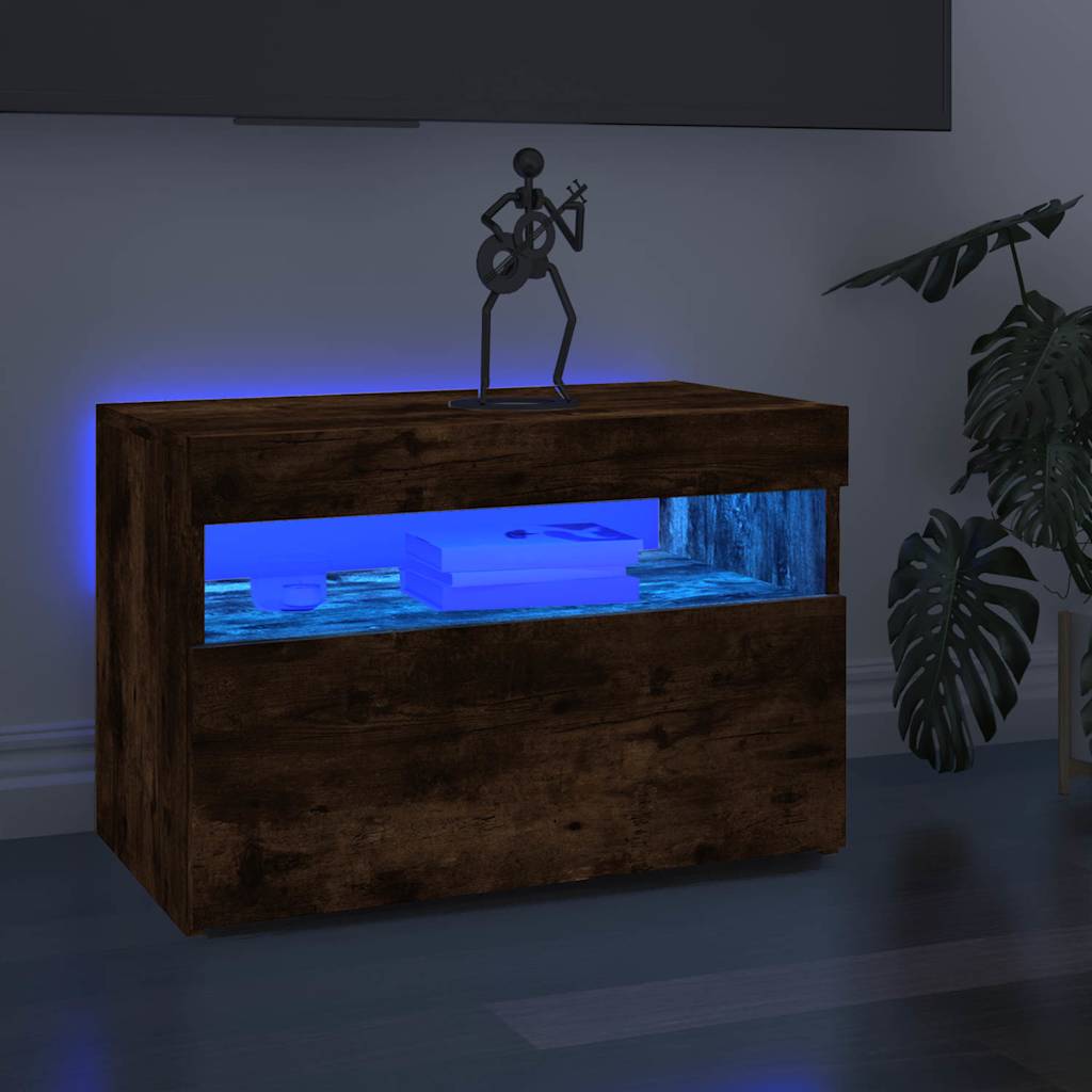 TV-Schrank mit LED-Leuchten Weiß 120x35x40 cm