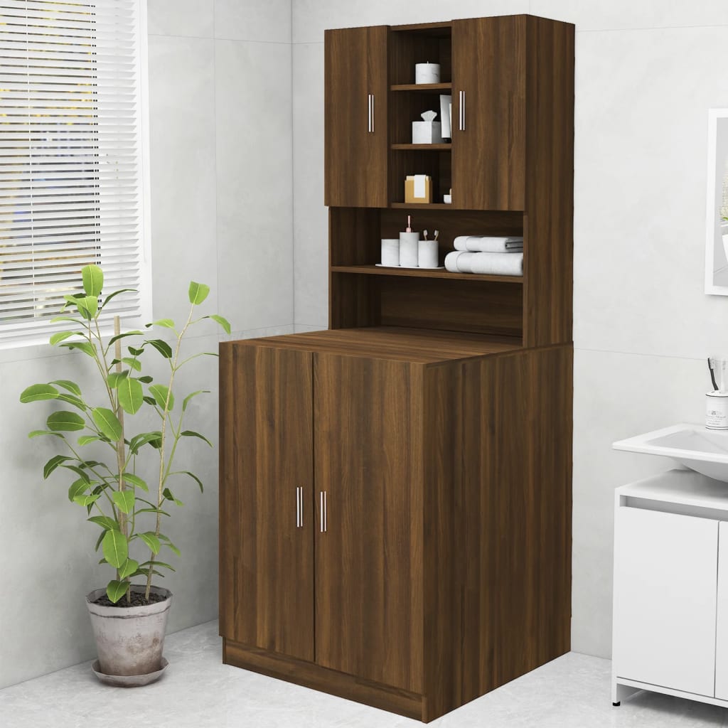 Waschmaschinenschrank Weiß 70,5x25,5x90 cm
