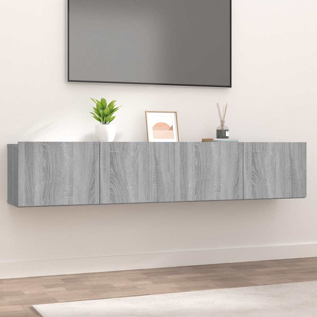 TV-Schränke 2 Stk. Weiß 80x30x30 cm Holzwerkstoff
