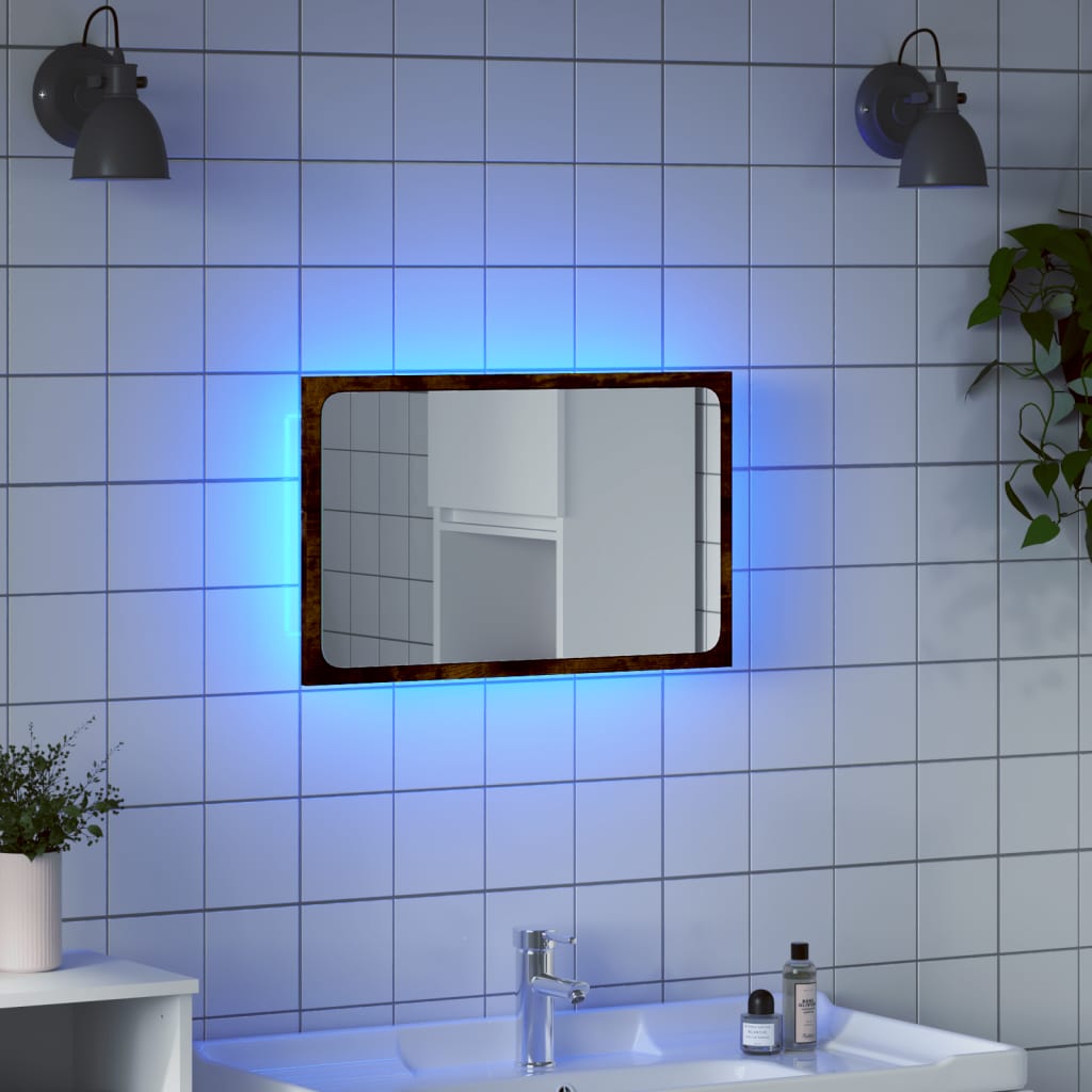 LED-Badspiegel Weiß 60x8,5x37 cm Acryl