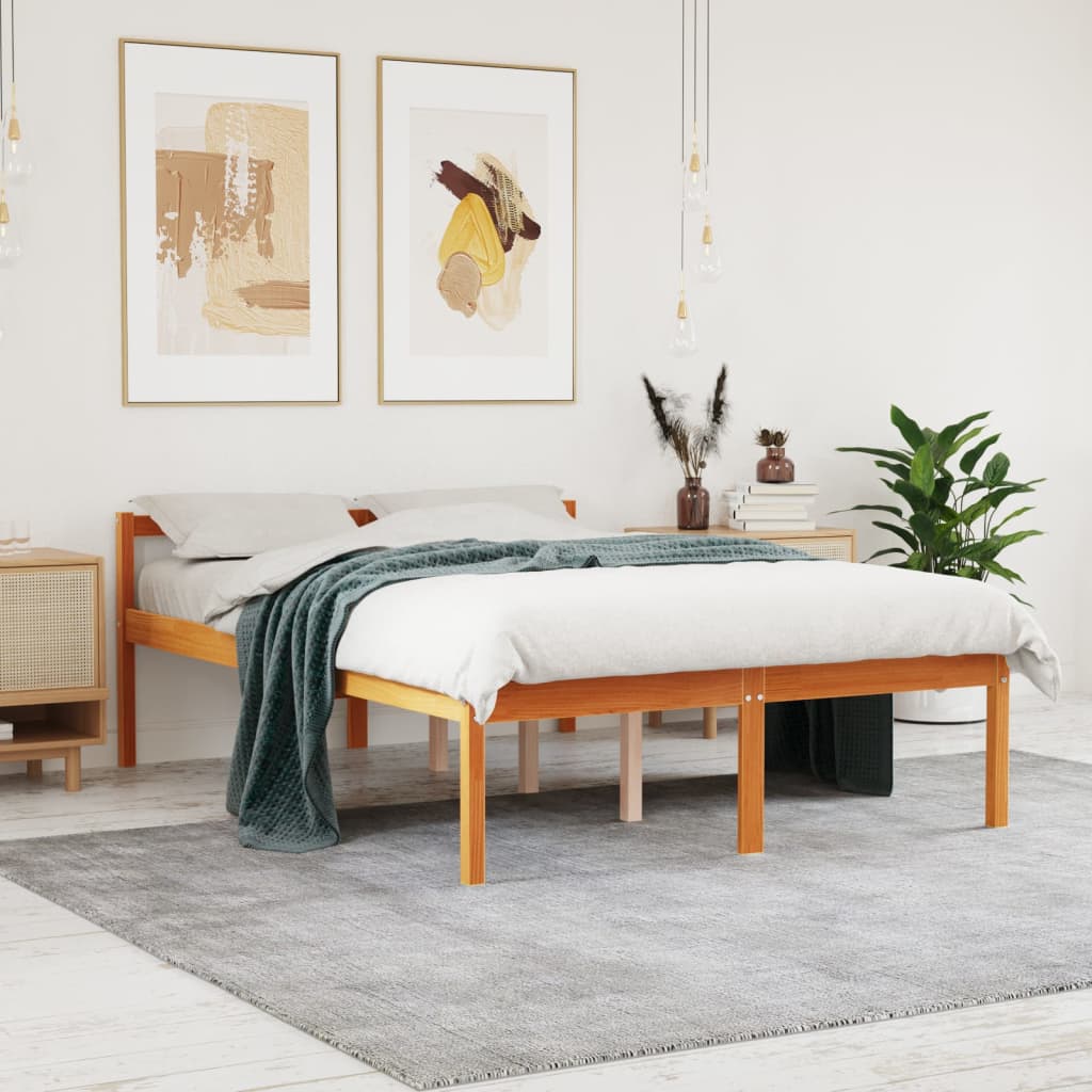 Seniorenbett 75x190 cm Massivholz Kiefer