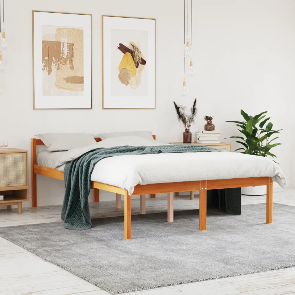 Seniorenbett 75x190 cm Massivholz Kiefer