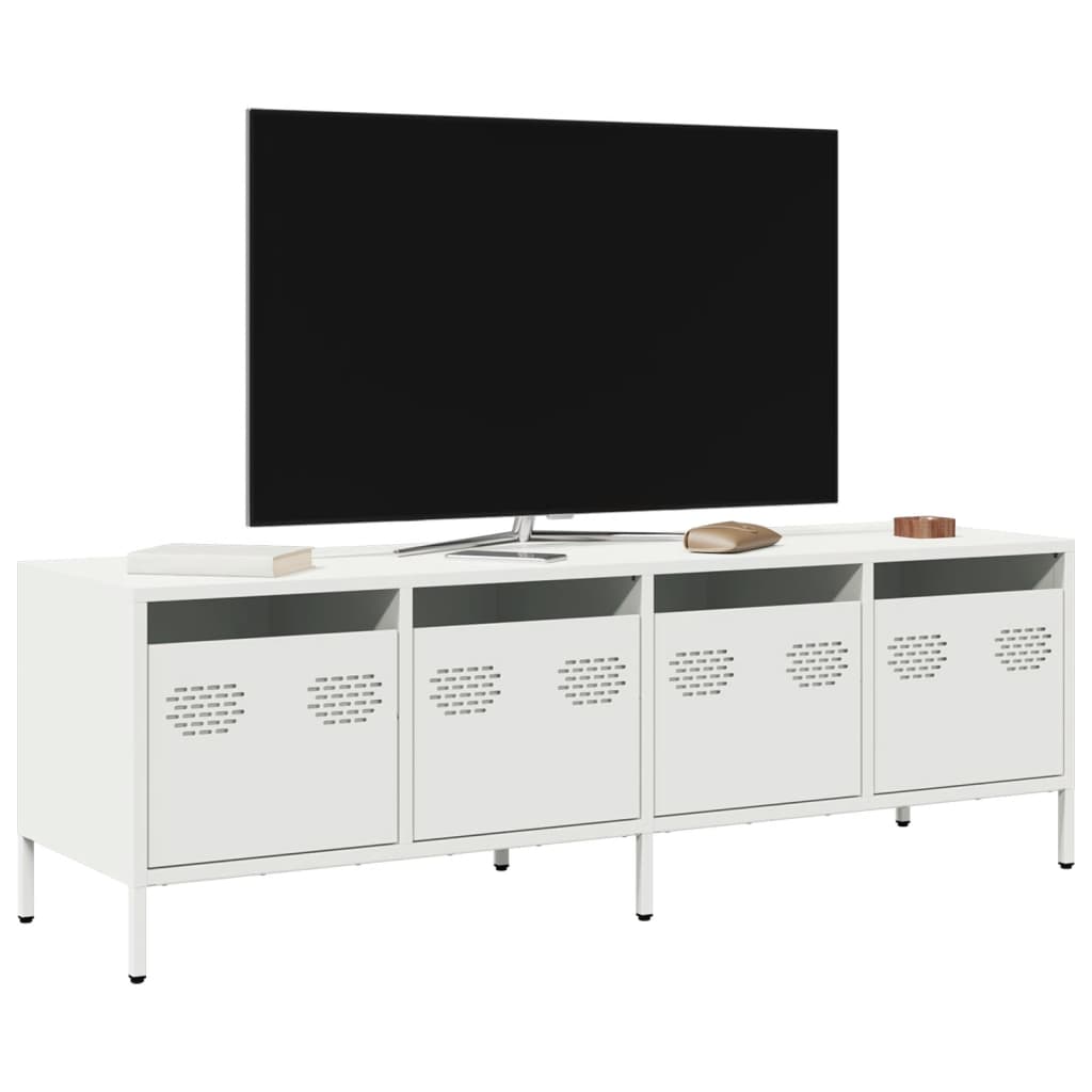 vidaXL TV-Schrank Schwarz 202x39x43,5 cm Kaltgewalzter Stahl