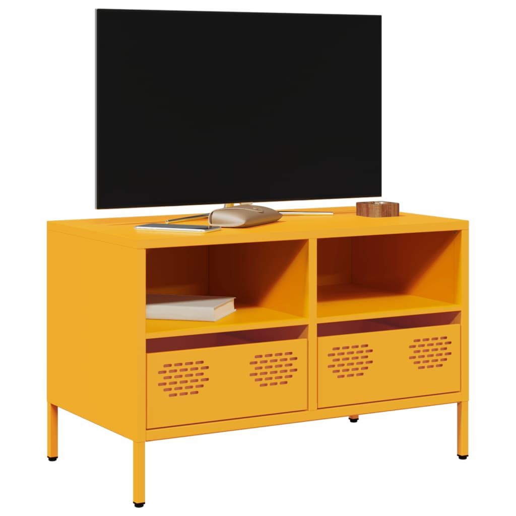 vidaXL TV-Schrank Schwarz 202x39x43,5 cm Kaltgewalzter Stahl