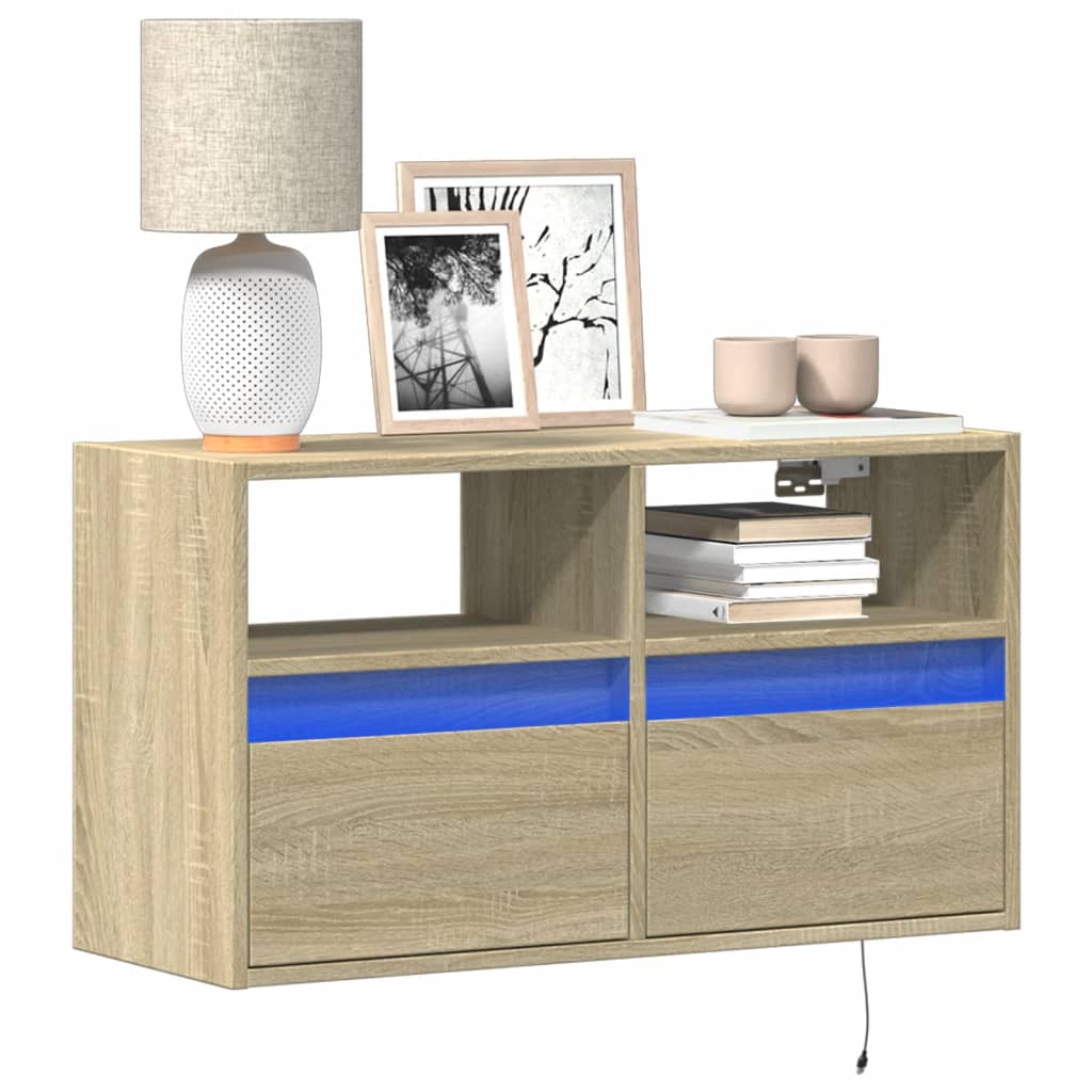 vidaXL TV-Wandschrank mit LED Weiß 180x31x45 cm