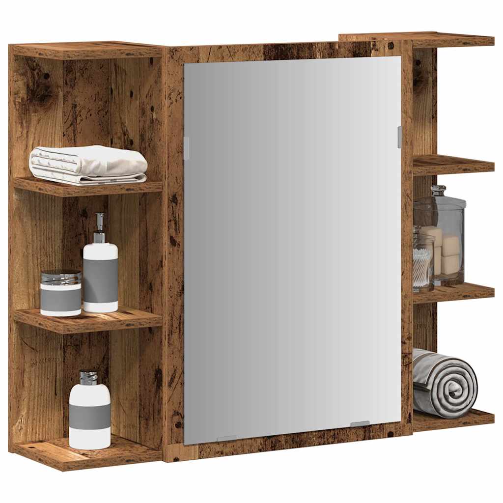 Bad-Spiegelschrank Weiß 80x20,5x64 cm Holzwerkstoff