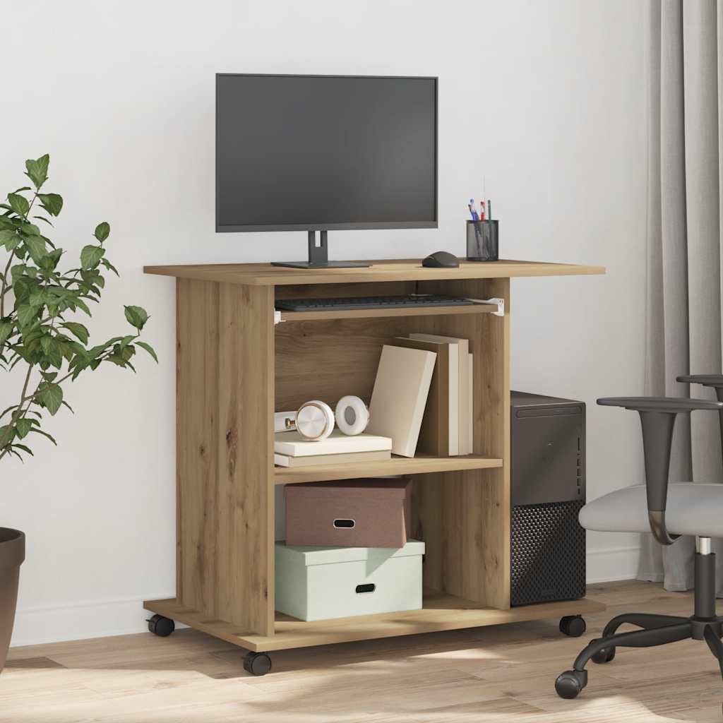 Schreibtisch Weiß 80x50x75 cm Holzwerkstoff