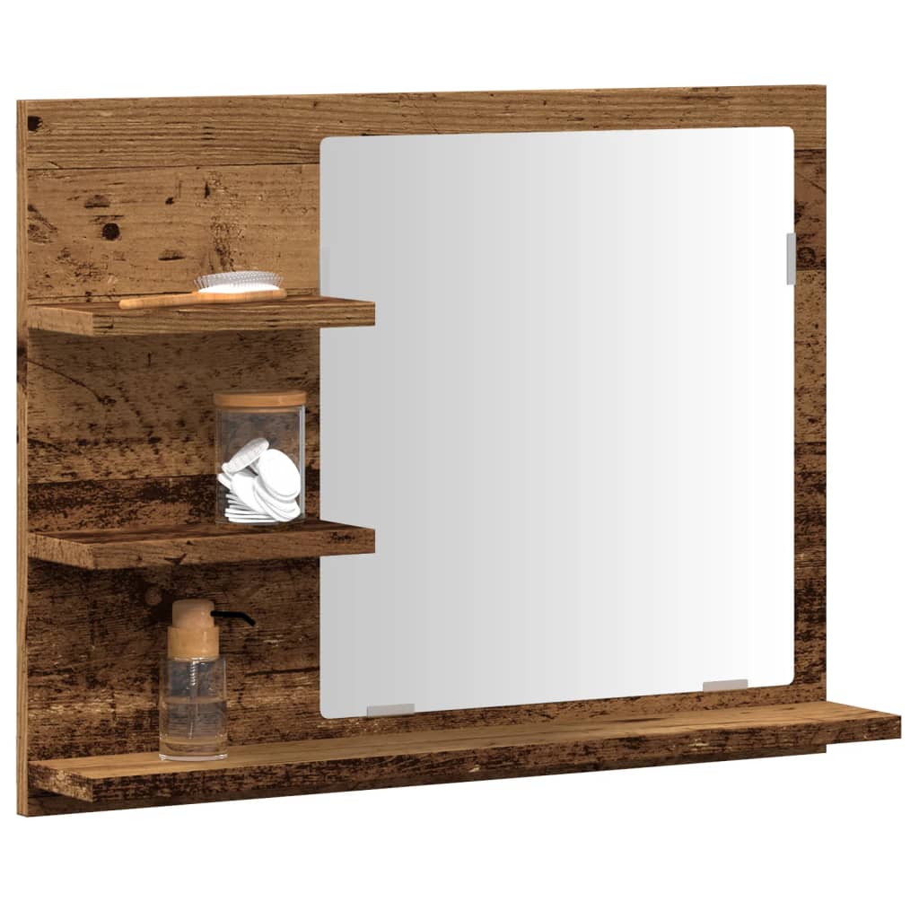 Badspiegel Weiß 60x10,5x45 cm Holzwerkstoff