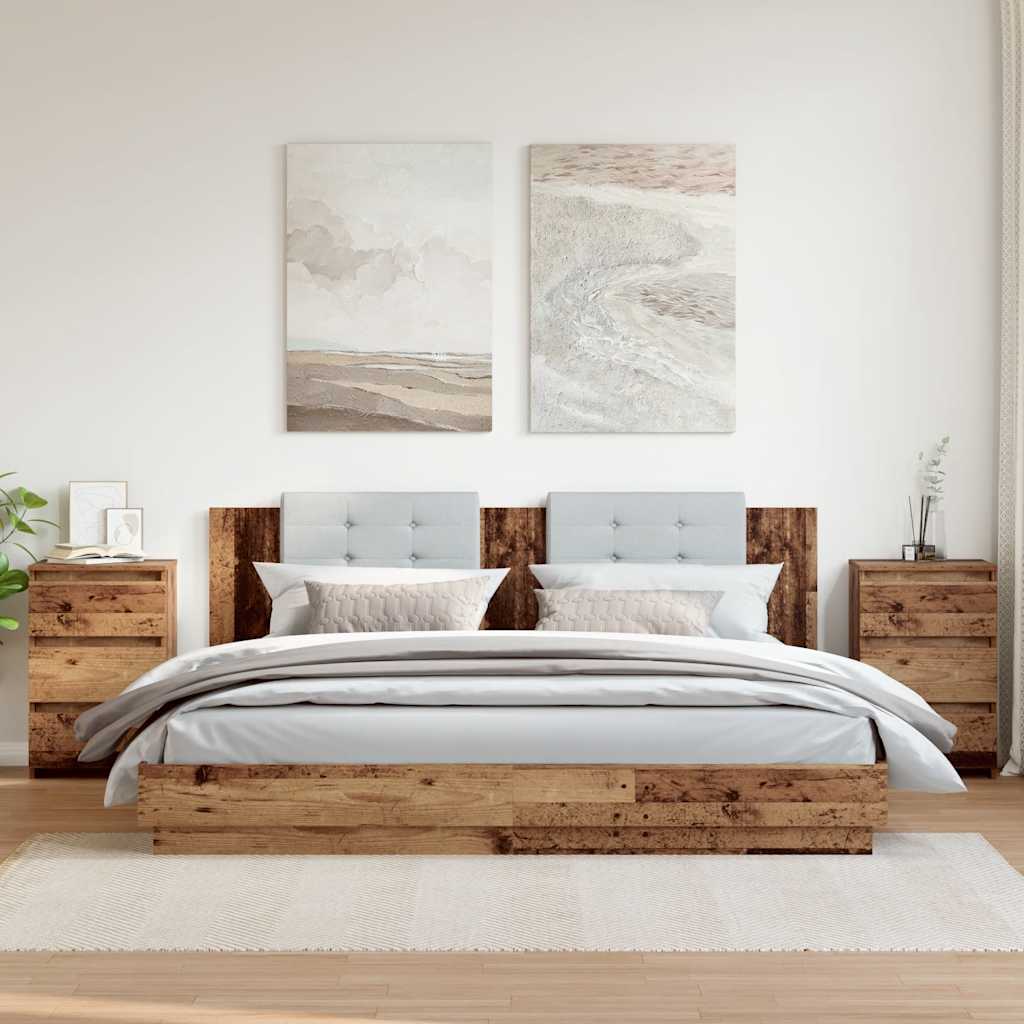 Nachttisch Weiß 40x35x62,5 cm Holzwerkstoff