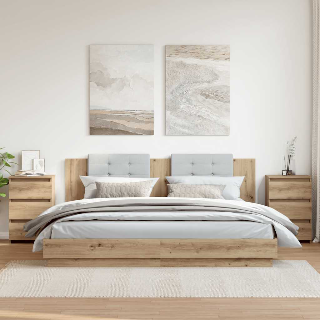 Nachttisch Weiß 40x35x62,5 cm Holzwerkstoff