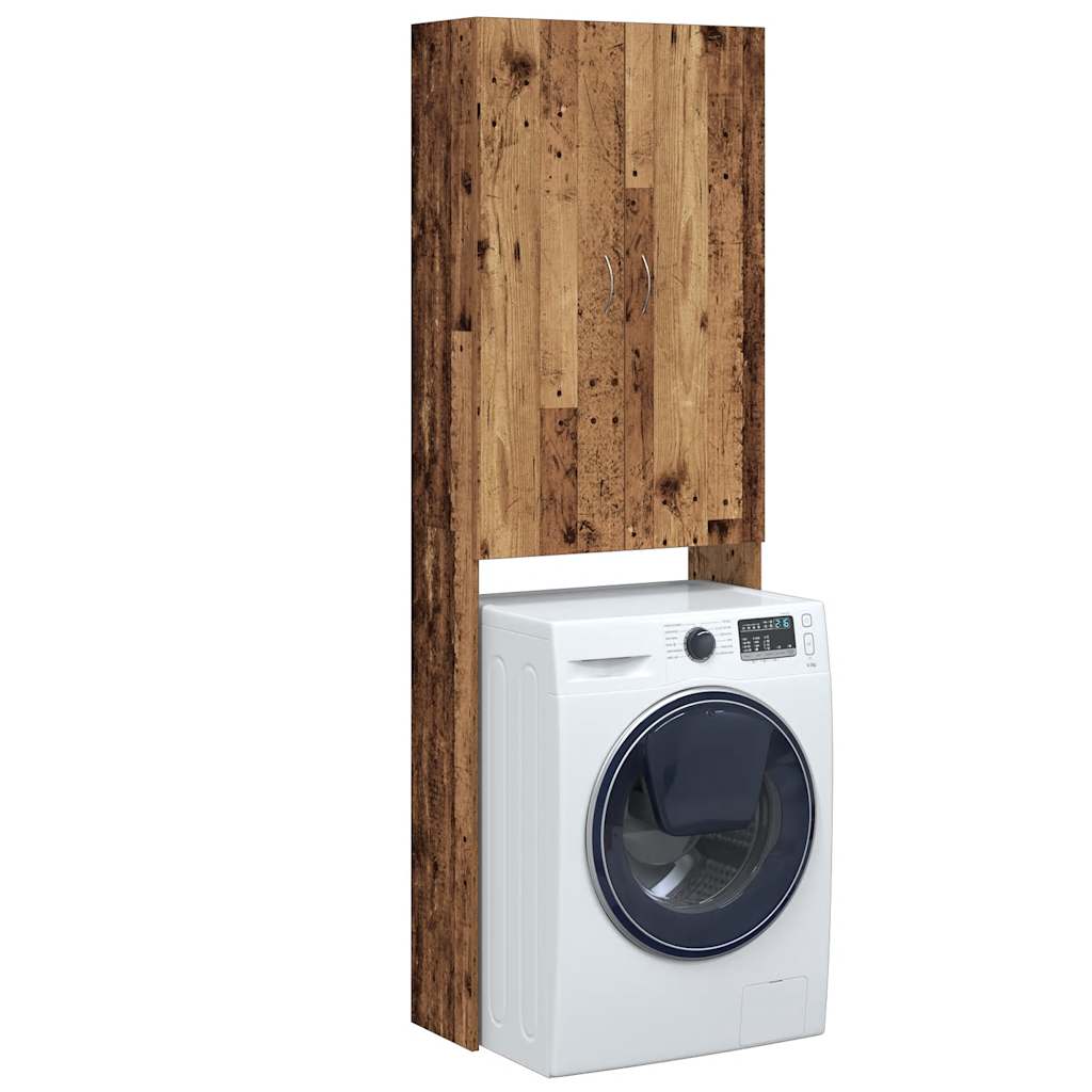 Waschmaschinenschrank Weiß 64x25,5x190 cm