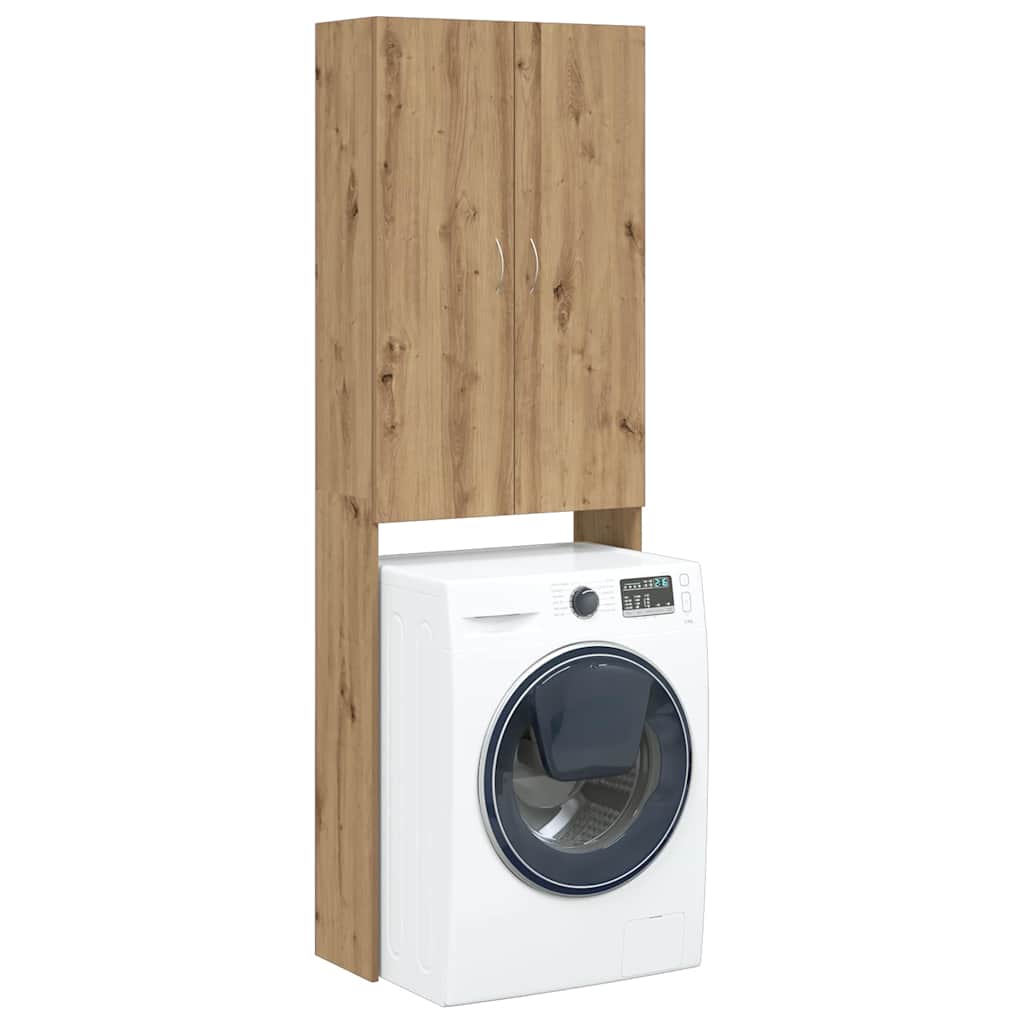 Waschmaschinenschrank Weiß 64x25,5x190 cm