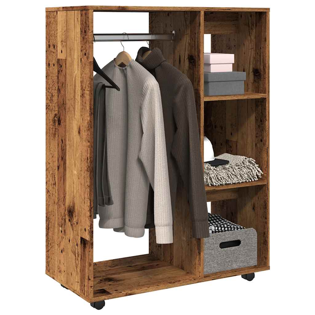 Kleiderschrank Weiß 80x40x110 cm Holzwerkstoff