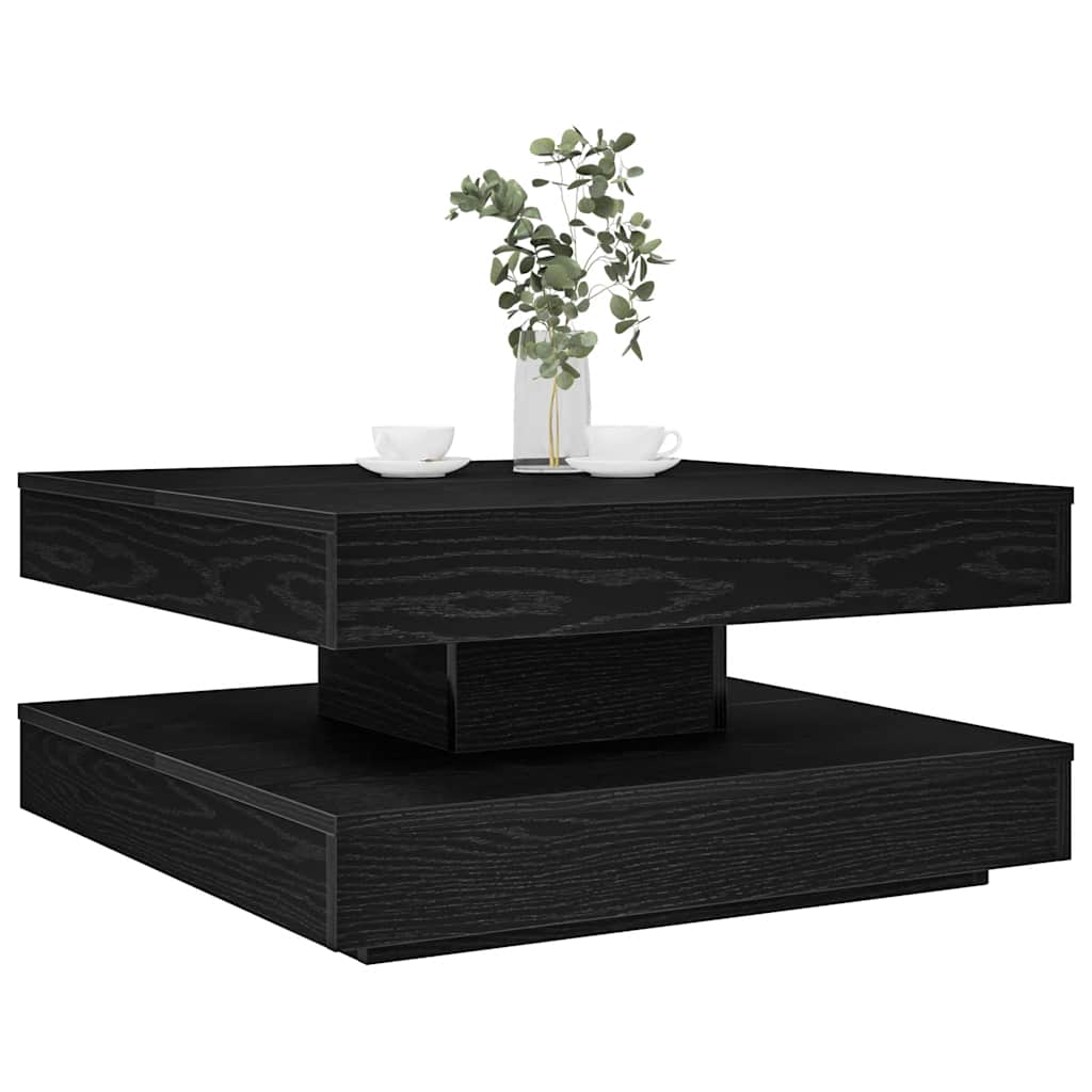 vidaXL Couchtisch 360-Grad Drehbar Weiß 90x90x34,5 cm
