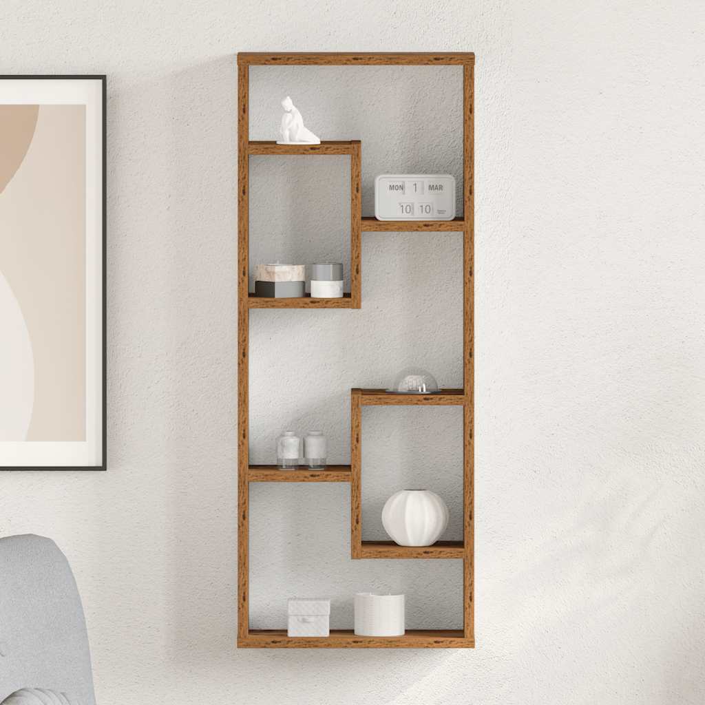 Wandregal Weiß 36x16x90 cm Holzwerkstoff