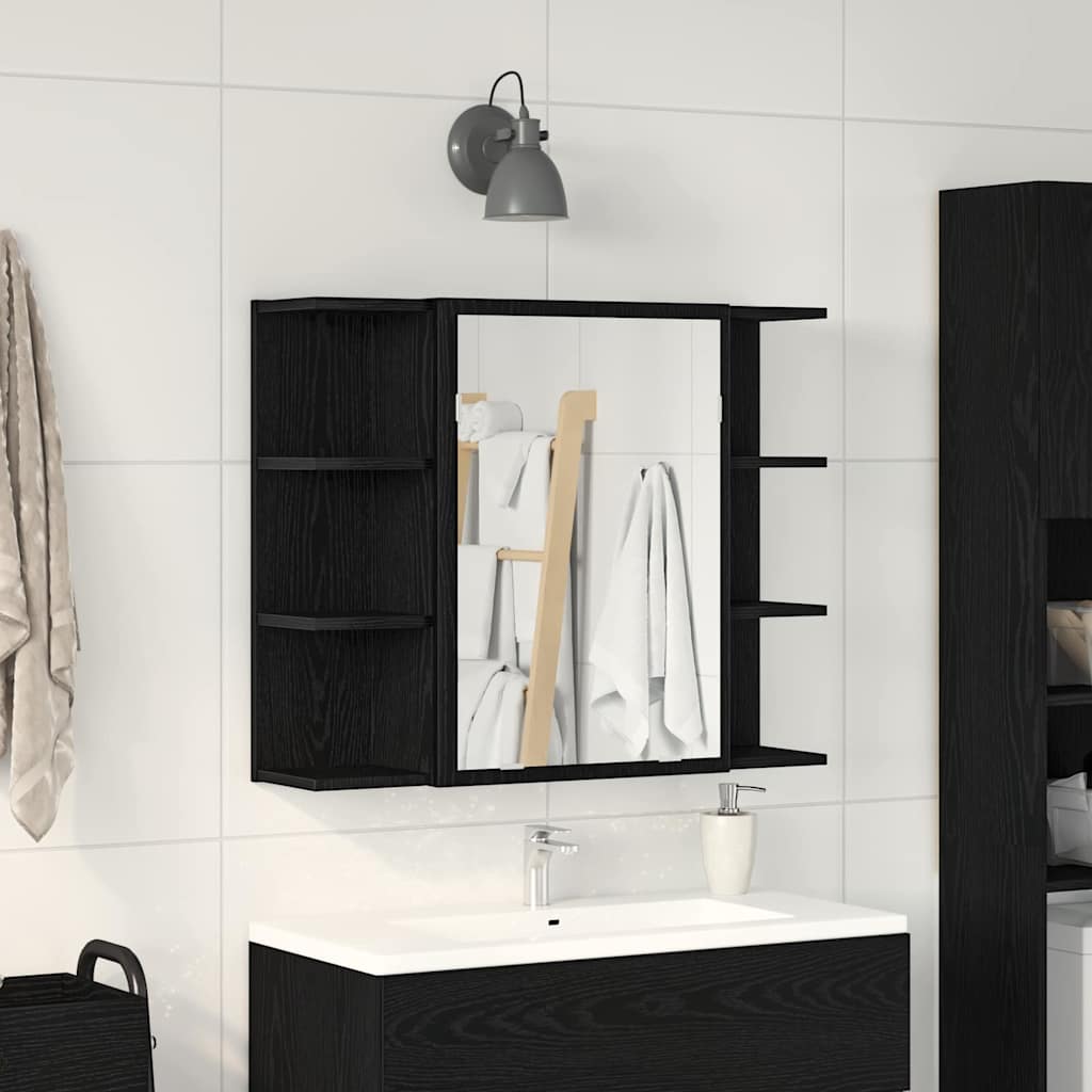 Bad-Spiegelschrank Weiß 80x20,5x64 cm Holzwerkstoff