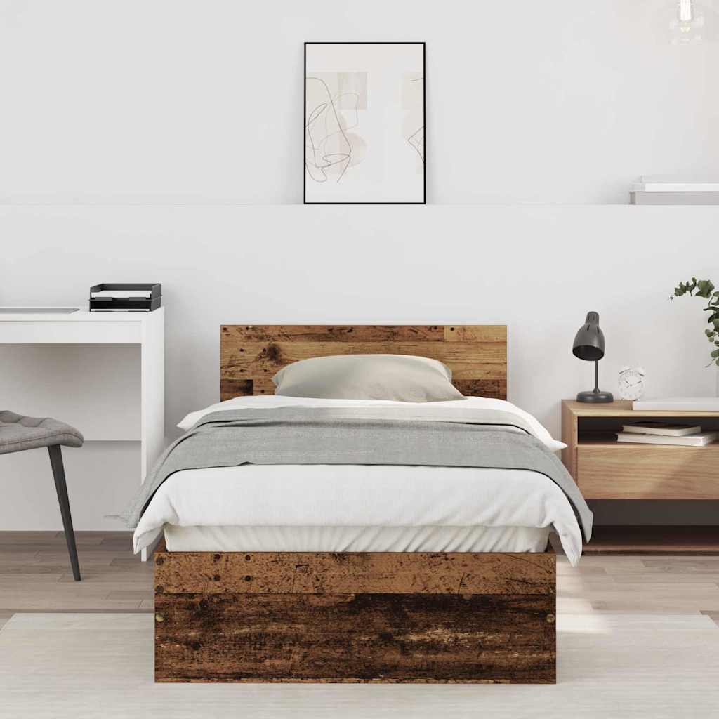 Bettgestell mit Kopfteil Weiß 200x200 cm