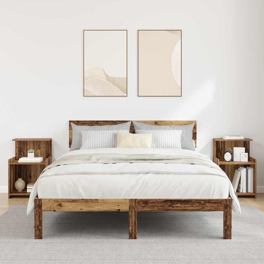 Nachttisch Weiß 40x35x60 cm Holzwerkstoff