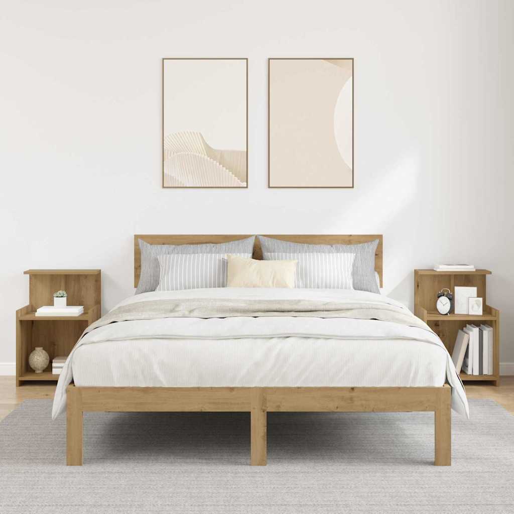 Nachttisch Weiß 40x35x60 cm Holzwerkstoff