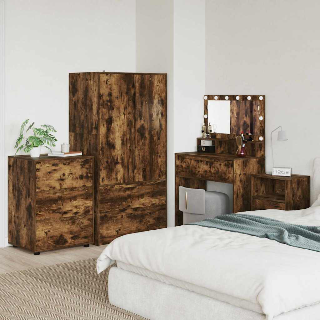 vidaXL Stauraumschränke 2 pcs Weiß 80 x 48 x 105 cm Holzwerkstoff