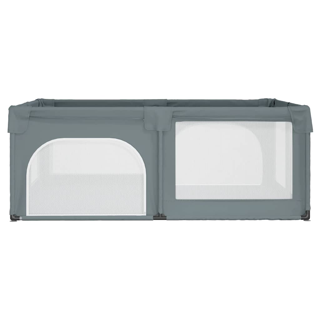 vidaXL Laufstall mit 2 Türen Hellgrau Oxford-Gewebe