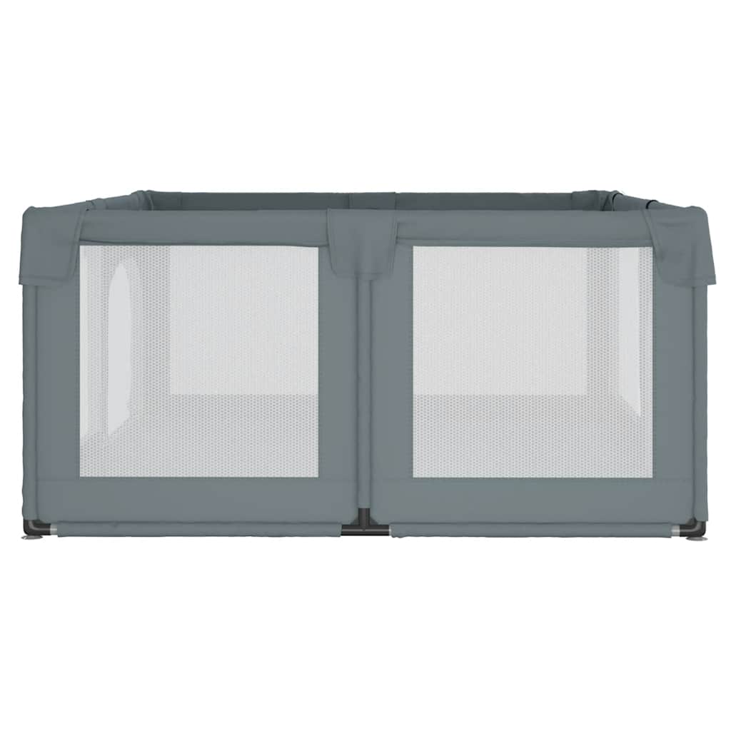 vidaXL Laufstall mit 2 Türen Hellgrau Oxford-Gewebe