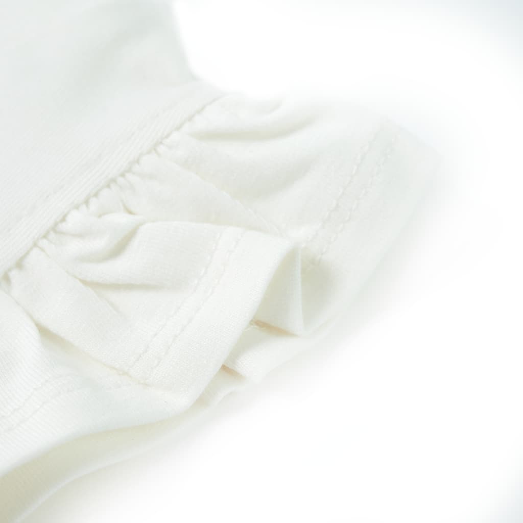 Kinder-T-Shirt mit Rüschenärmeln Weiß 92