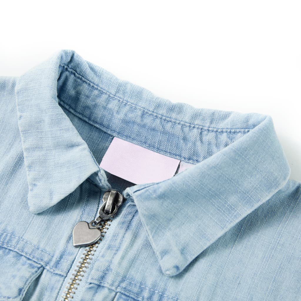 Kinder-Spielanzug Einteiler mit Kurzen Ärmeln Hellblau 92