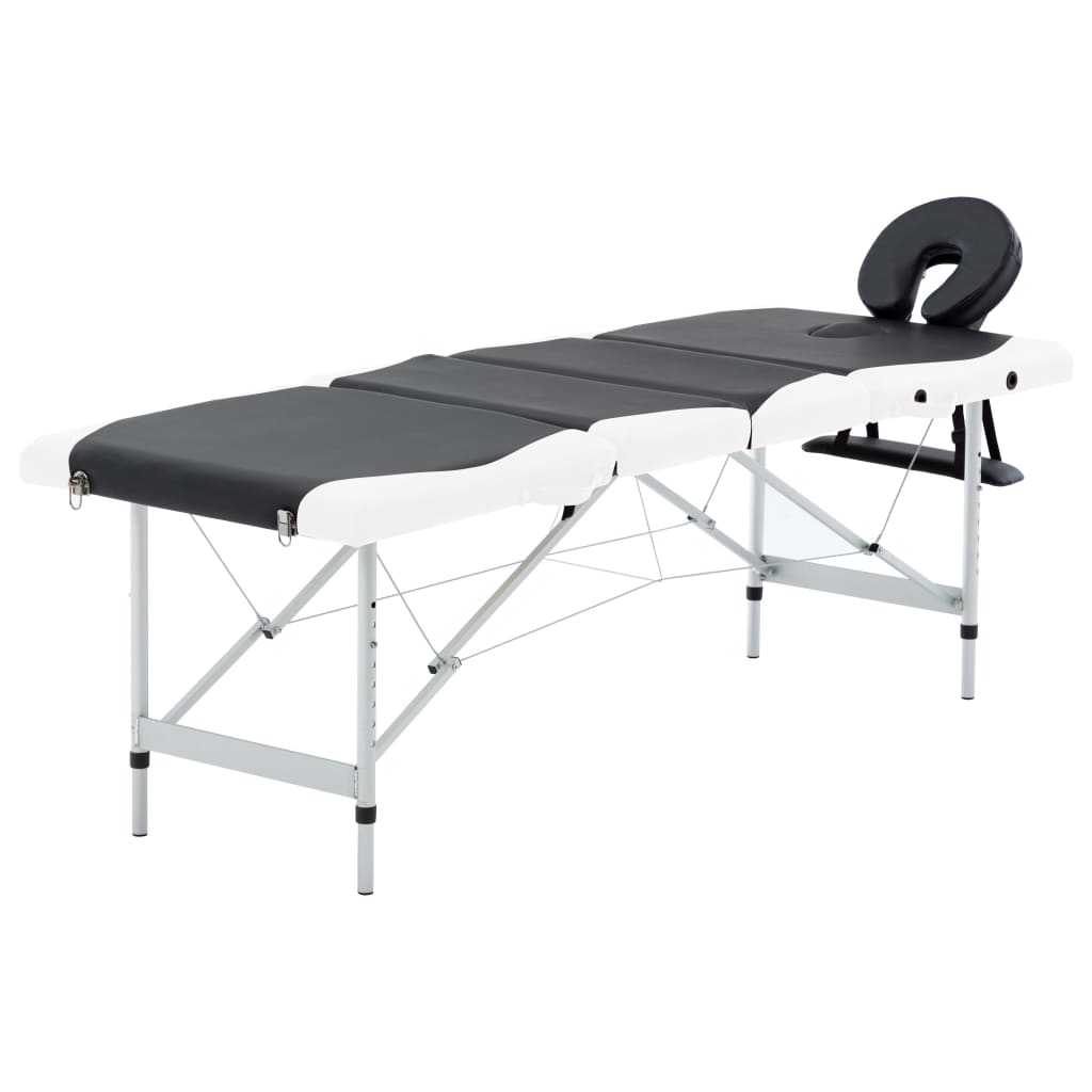 Massageliege Klappbar 4-Zonen mit Aluminiumgestell Rosa