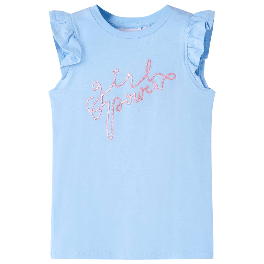Kinder-T-Shirt mit Rüschenärmeln Zartrosa 92